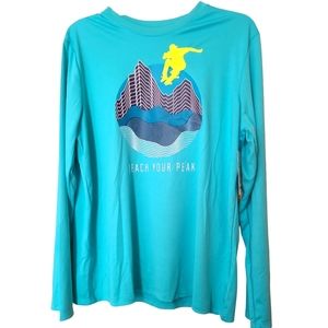 Athletic Works Boys Turquoise Blue Shirt. Size XL (14-16) Husky.